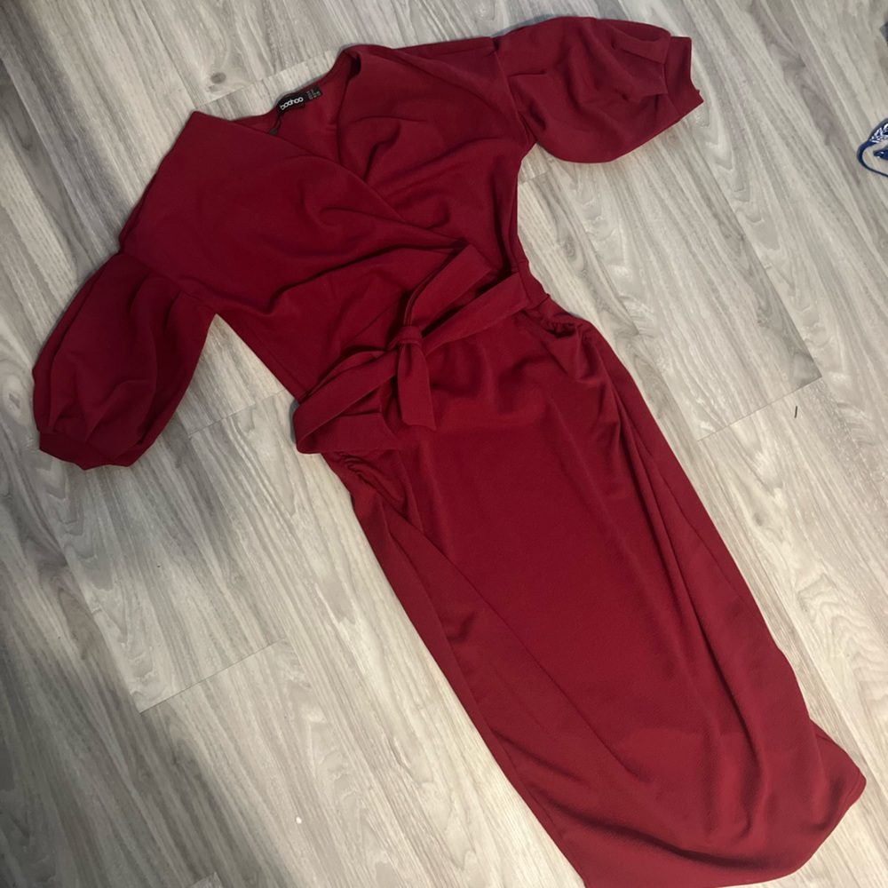 Boohoo red dress